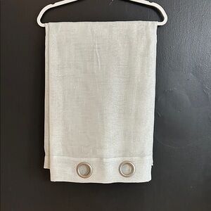 Shimmery Sheer White Curtain Panels with Metal Grommets